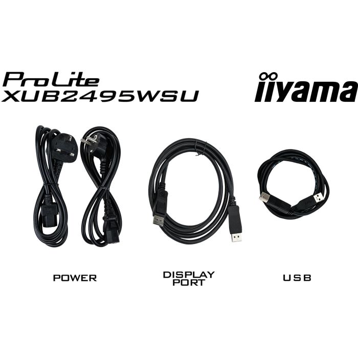 61,1cm/24" (1920x1200) Iiyama Prolite XUB2495WSU-B7 16:10 FHD IPS 4ms 75Hz HDMI DP USB Speaker Pivot Black 4