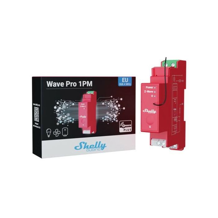 Shelly Relais "Wave Pro 1PM" max 16A Z-Wave DIN-Rail 1 Shelly Relais "Wave Pro 1PM" max 16A Z-Wave DIN-Rail 1