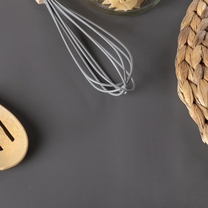 Emuca Tapis antidérapant pour tiroir, effet textile, longueur 20m x 480mm, plastique, Gris antracite 2 Emuca Tapis antidérapant pour tiroir, effet textile, longueur 20m x 480mm, plastique, Gris antracite 2