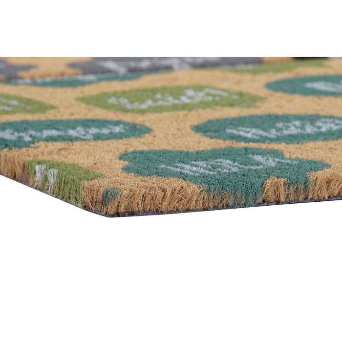 Paillasson DKD Home Decor Noir Gris Marron Caoutchouc Menthe 2 Unités Fibres de coco (60 x 40 x 1,5 cm) 1