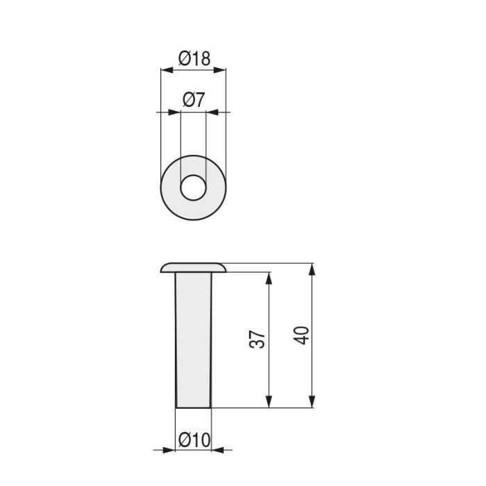 Taco Liso Sombrerete 10-37 Int.7 Blanco Q&Q 1 Taco Liso Sombrerete 10-37 Int.7 Blanco Q&Q 1