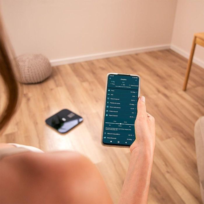 Balance Numérique de Salle de Bain Cecotec Surface Precision Smart Noir Verre trempé 180 kg 6 Balance Numérique de Salle de Bain Cecotec Surface Precision Smart Noir Verre trempé 180 kg 6