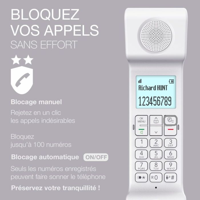 Téléphone Sans Fil Alcatel ATL1428162 Blanc 4 Téléphone Sans Fil Alcatel ATL1428162 Blanc 4