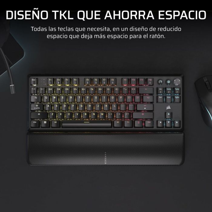 Clavier sans fil Corsair CH-914901E-ES Noir Espagnol Qwerty 2 Clavier sans fil Corsair CH-914901E-ES Noir Espagnol Qwerty 2