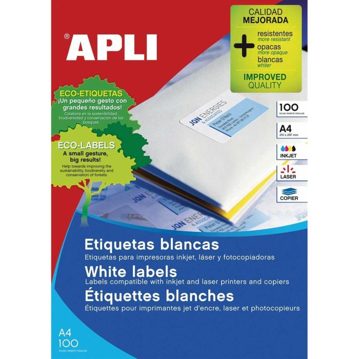 Étiquettes adhésives Apli 01263 Blanc 1
