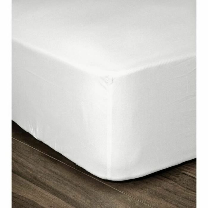 Lovely Home Drap Housse 100% Coton 160x200x25 cm Blanc