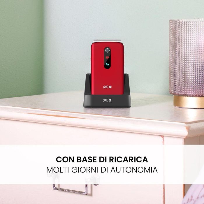 Téléphone portable pour personnes âgées SPC 2339R Rouge 128 GB