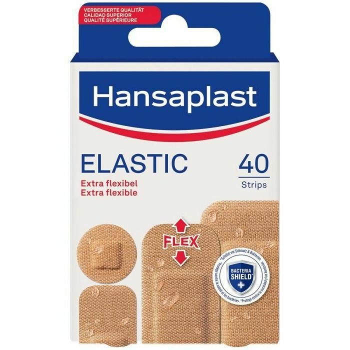 Hansaplast Pansements HP ELASTIC 4 Tailles Extra-flexibles 40 Unités