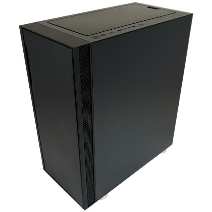 LC-Power LC-8000B-ON - Boîtier PC Midi Tower Noir, ATX, 2x USB 3.2, 1x USB-C, Gestion des câbles, Filtre anti-poussière, pour Gaming