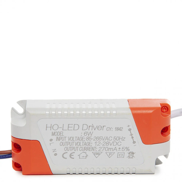 Driver LED Non Dimmable 6W, Facteur de Puissance 0.95, 50 000H, pour Downlights 0
