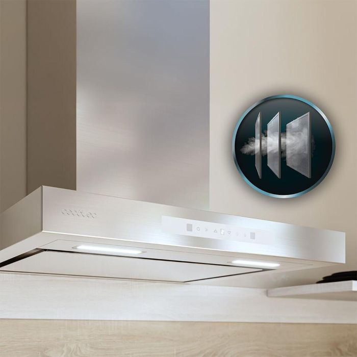 Hotte Conventionnelle Cecotec Bolero Flux TT 608000 Slim Glass 60 cm Blanche A++ 4 Hotte Conventionnelle Cecotec Bolero Flux TT 608000 Slim Glass 60 cm Blanche A++ 4