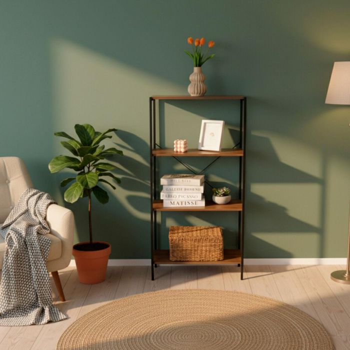 Étagère Max Home Fer Bois MDF 4 Etagères 60 X 120 X 30 CM 5