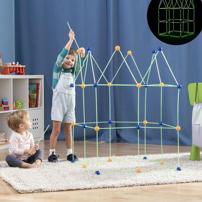 Pack Jeux de mémoire en bois et Kit de Construction de Fort pour Enfants InnovaGoods 4