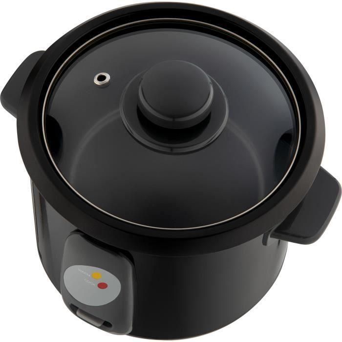 Sencor SRM 1001BK Cuiseur à riz automatique 1 L (400 W) en acier inoxydable noir - pour tous les types de riz, inclus spatules et tasse