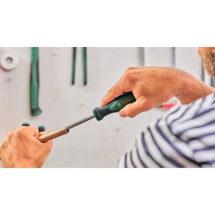 Bosch - Jeu de 3 limes à métaux 200 mm / 8" (plate, demi-ronde, ronde) avec brosse et poignée Softgrip - Conforme ISO 234