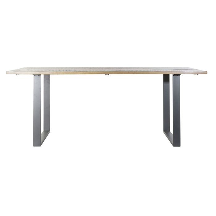 Table de Salle à Manger Home ESPRIT Noir Naturel Métal Bois de manguier 200 x 100 x 76 cm 1