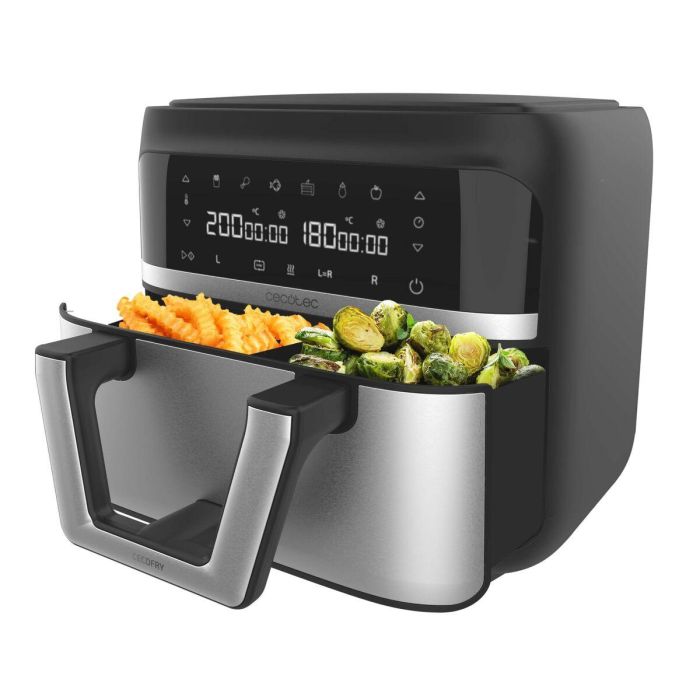 Friteuse Air Cecotec Dual 9000 9L 2850W Noire avec Tech PerfectCook 4