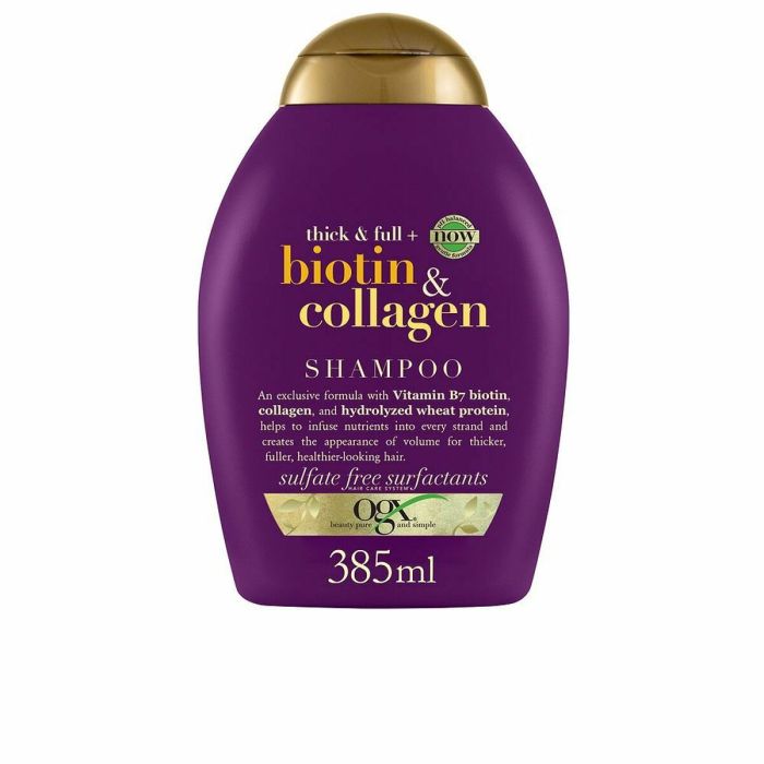 Ogx Shampoing Capillaire Biotine & Collagène pour Volume et Texture, 385 ml Ogx Shampoing Capillaire Biotine & Collagène pour Volume et Texture, 385 ml