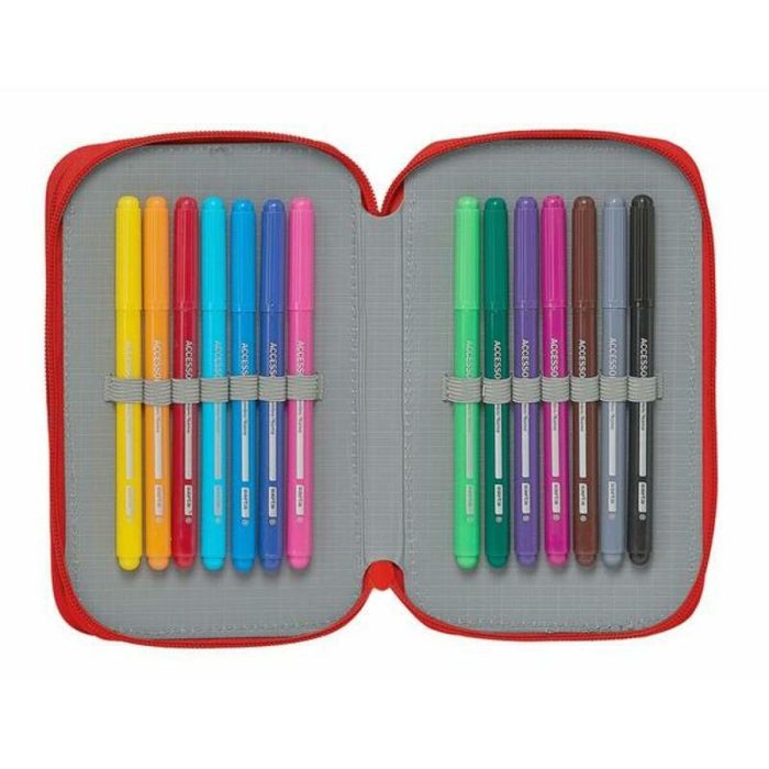 Plumier double Sevilla Fútbol Club M854 Rouge 12.5 x 19.5 x 4 cm (28 Pièces) 1