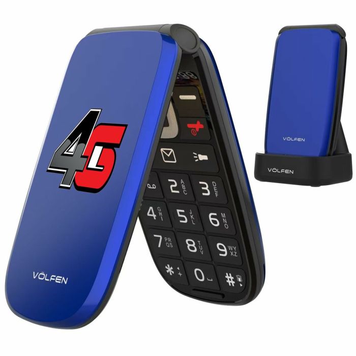 Téléphone portable pour personnes âgées Volfen ASTRO FLIP 48 MB 2,8" Bleu 4G