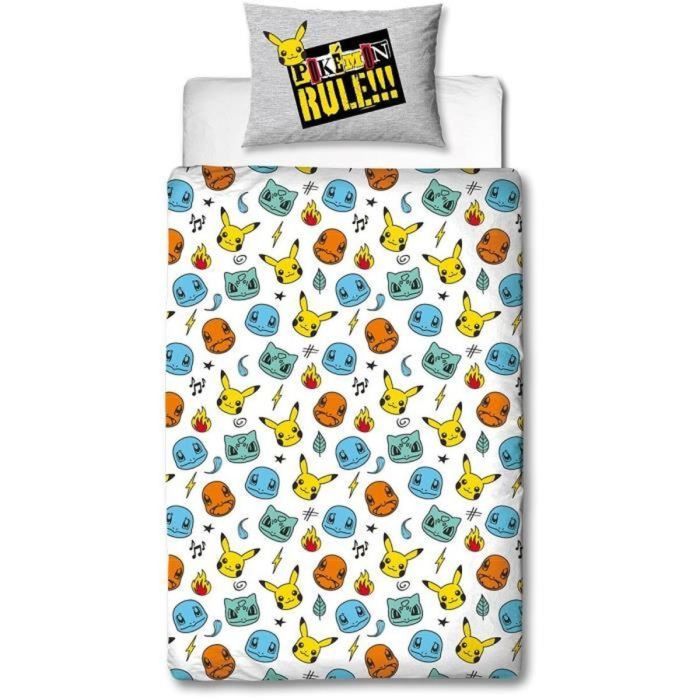 Parure de couette Pokémon Gris Lit 2 persones 2 Pièces 3