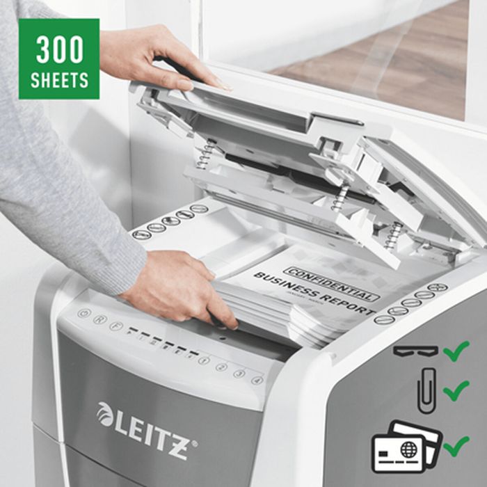 Déchiqueteuse de Papier Leitz IQ 300 Autofeed P4 60 L 4