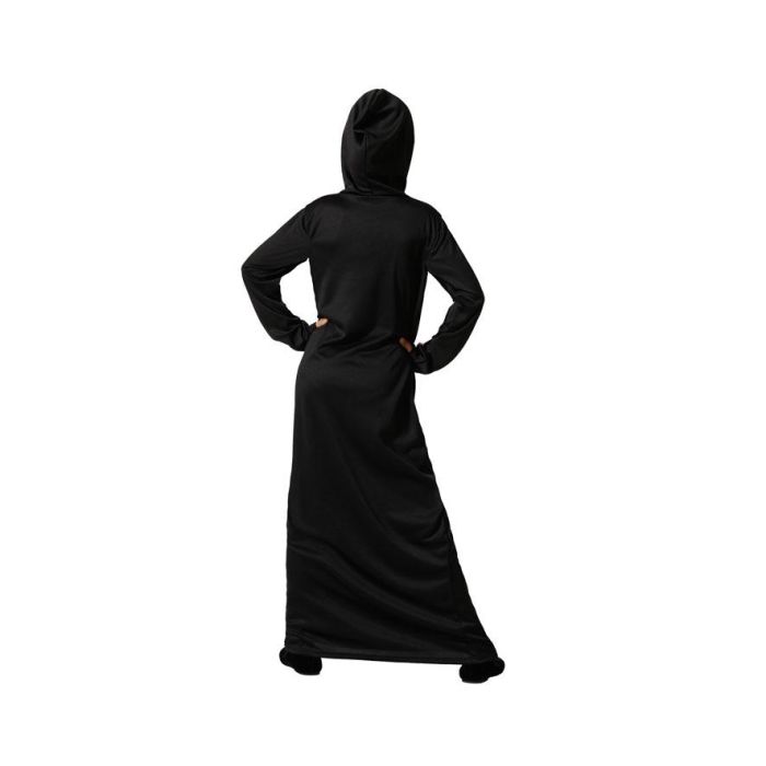 Déguisement Enfant Squelette avec Taches de Sang et Capuche Unisexe Halloween 3-4 Ans - Tunique en Polyester Noir