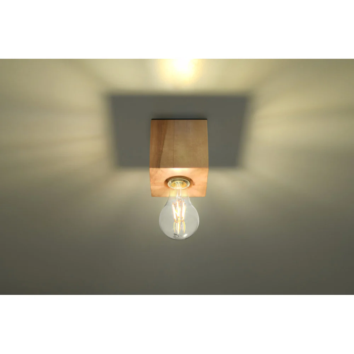 Lampe de plafond "Abel" en bois naturel SOL-SL.0675 2 Lampe de plafond "Abel" en bois naturel SOL-SL.0675 2