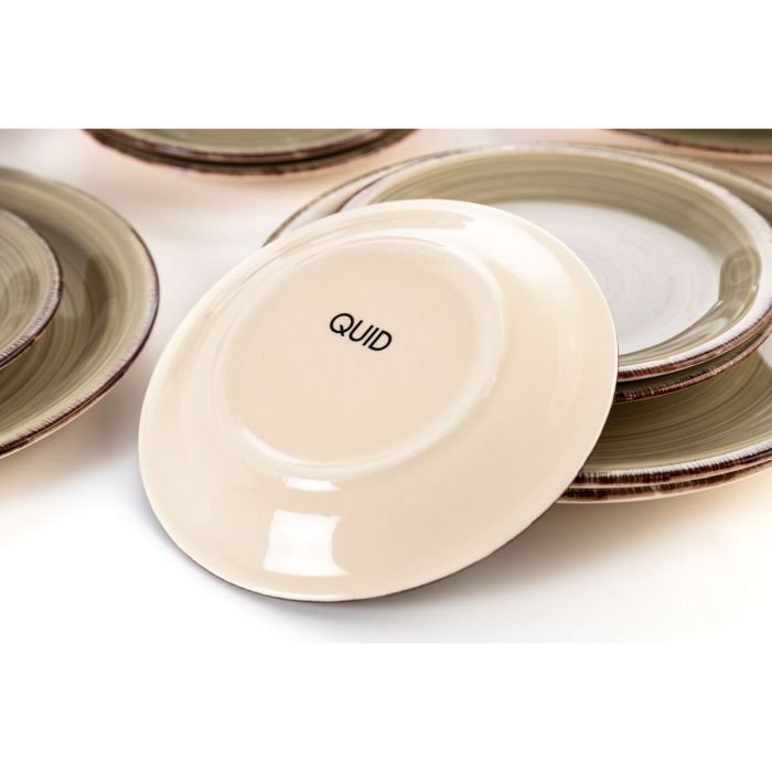 Assiettes Quid Vita Natura Vert Céramique 18 Pièces 8