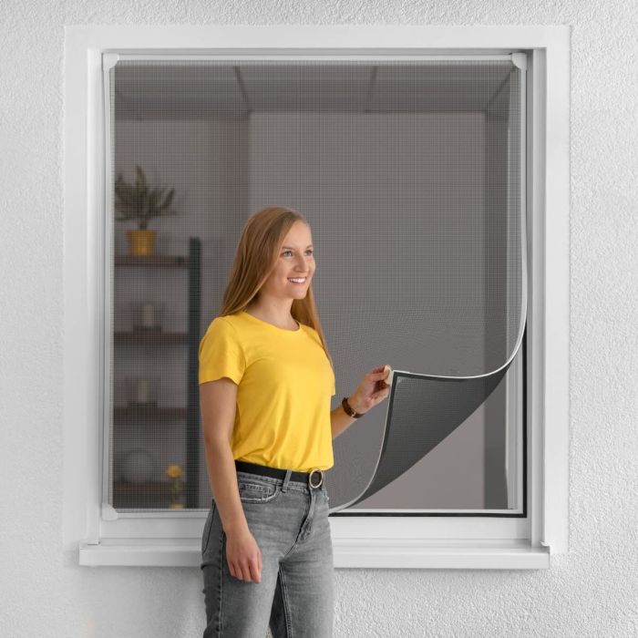 Moustiquaire Schellenberg Magnétique Avec cadre Fibre de Verre Blanc (100 x 120 cm) 4 Moustiquaire Schellenberg Magnétique Avec cadre Fibre de Verre Blanc (100 x 120 cm) 4