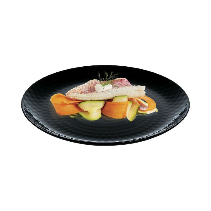 Assiette plate Luminarc Pampille Noir verre (25 cm) (24 Unités) 1