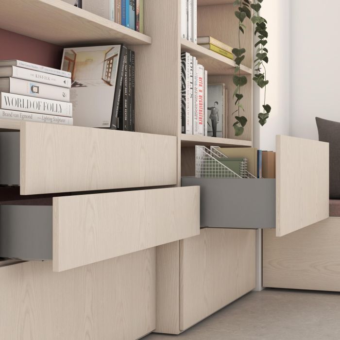 Emuca Tiroir extérieur Vertex avec réglages 3D hauteur 93mm, 40kg, profondeur 300mm, Acier, Peint en aluminium 3 Emuca Tiroir extérieur Vertex avec réglages 3D hauteur 93mm, 40kg, profondeur 300mm, Acier, Peint en aluminium 3