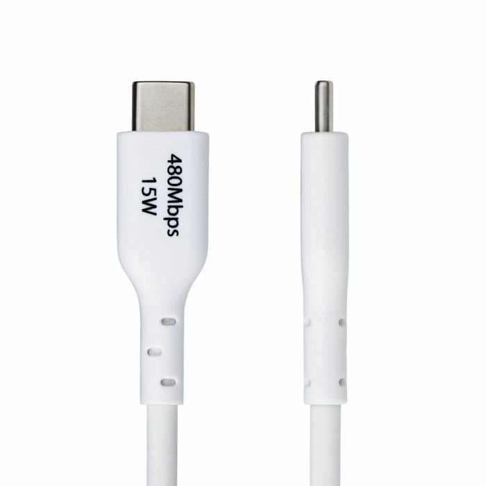 Câble USB Startech USB2AC2MNCWHE Blanc 2 m 3