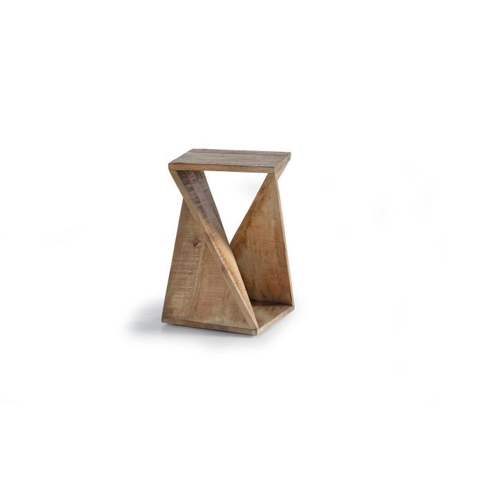 GINER Y COLOMER Tabouret en bois de manguier massif, design naturel, 35 cm x 35 cm x 57 cm 1