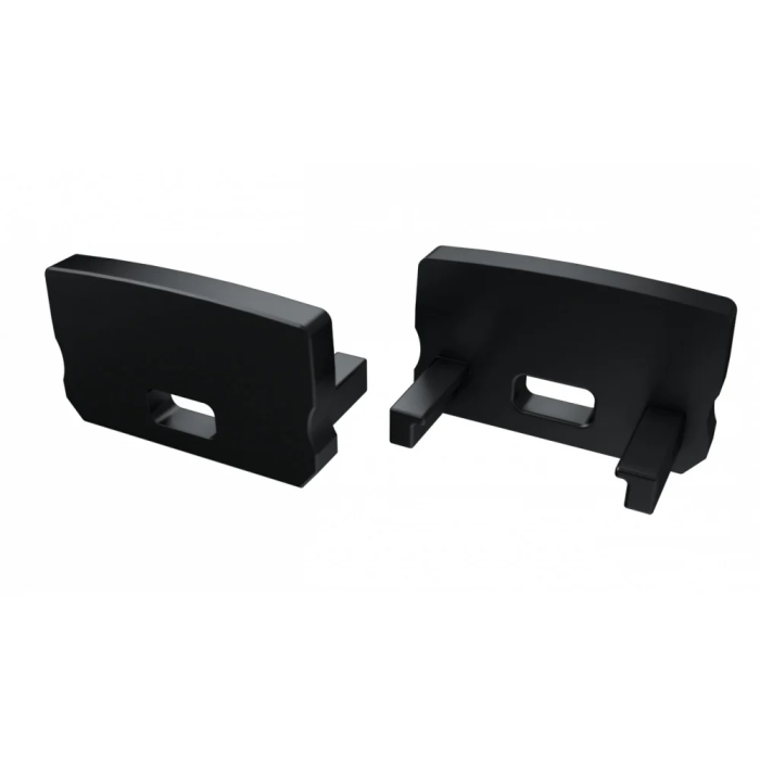 Bouchon de terminaison pour profil, type D, plastique blanc, avec trou 3 Bouchon de terminaison pour profil, type D, plastique blanc, avec trou 3