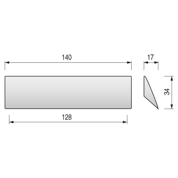 Tabla Tirador Zamak. Acabado Aluminio Ral 9006. Elegir Distancia Entre Centros. Distancia 128 Giusti 1