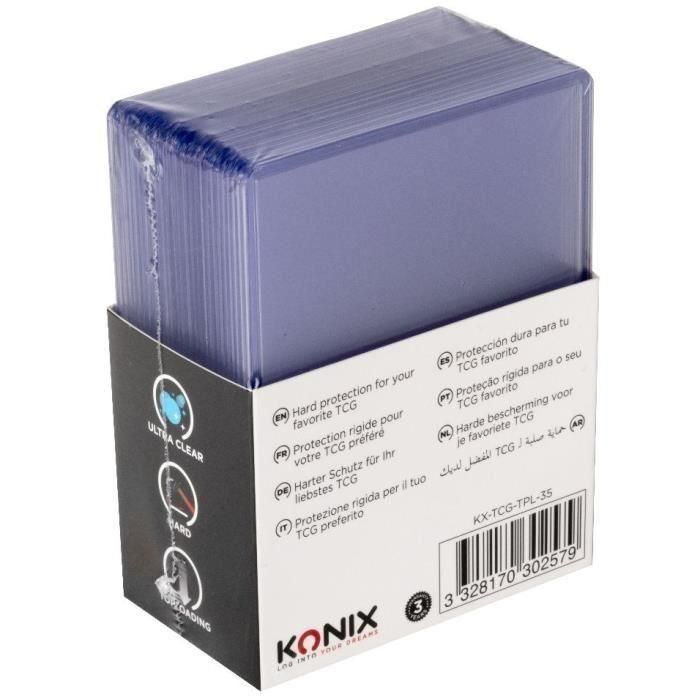 Protege-cartes - KONIX - Hard Sleeves - 25 pochettes - Compatible Magic The Gathering, Pokémon - Transparent 1 Protege-cartes - KONIX - Hard Sleeves - 25 pochettes - Compatible Magic The Gathering, Pokémon - Transparent 1