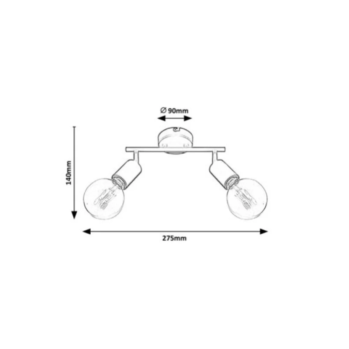 RABALUX Spot Lampe "Lamar" 2xE27 IP20 RAB-3987 1