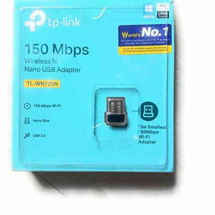 Adapteur réseau TP-Link Nano TL-WN725N Noir 150 Mbit/s 46 Adapteur réseau TP-Link Nano TL-WN725N Noir 150 Mbit/s 46
