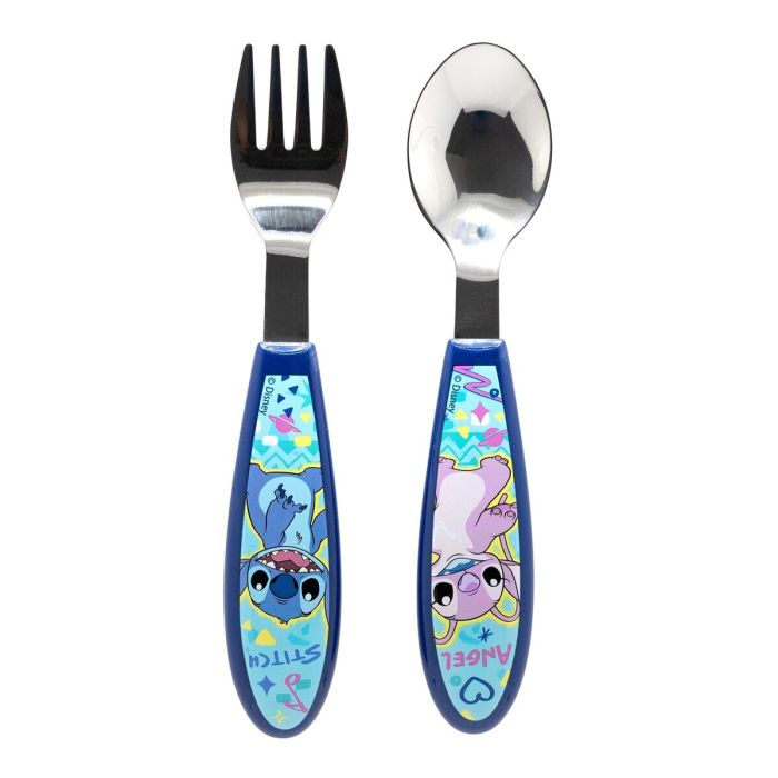 Set de couverts ThermoBaby LILO & STITCH Bleu Turquoise Métal Acier inoxydable 2 Pièces 8