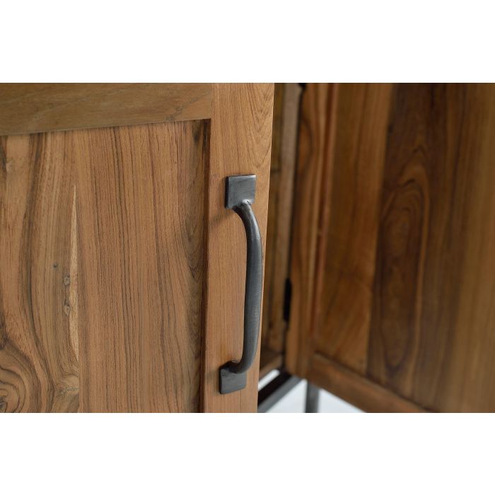 GINER Y COLOMER Buffet en teck et bois de manguier avec métal, couleur naturel, 8 tiroirs et 3 portes, 110 x 140 x 40 cm 5 GINER Y COLOMER Buffet en teck et bois de manguier avec métal, couleur naturel, 8 tiroirs et 3 portes, 110 x 140 x 40 cm 5