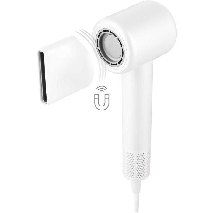 Sencor SHD 8500RS - Séche-cheveux professionnel 1500 W, moteur BLDC 110000 tr/min, 4 températures, 2 vitesses, blanc - avec buse et diffuseur magnétiques