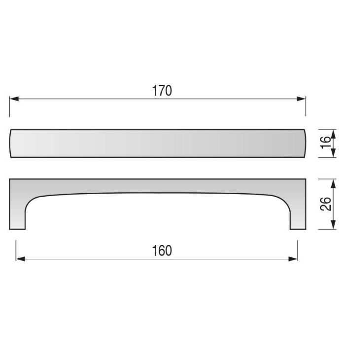 Ponte Tirador Zamak. Elegir Distancia Entre Centros Y Acabado. Acabado Cromo Distancia 160 Ibyp 1
