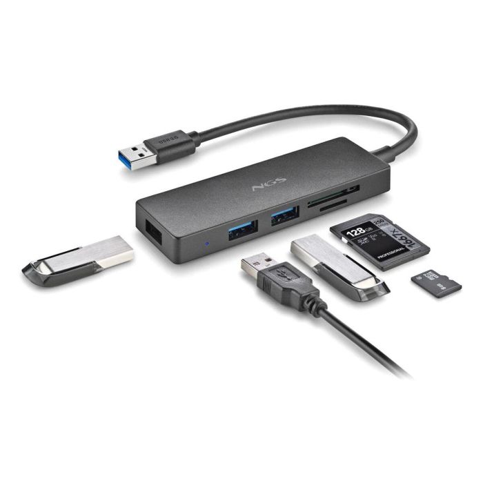 Hub USB NGS IHUBREADER Noir 1 Hub USB NGS IHUBREADER Noir 1