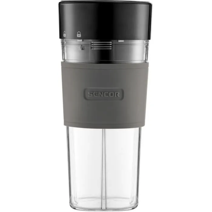 Sencor SBL 151BK Mixeur Smoothie Portable - 330 ml, 50 W, IP54, étanche, avec batterie rechargeable et fonction sous vide - idéal pour smoothies et soupes
