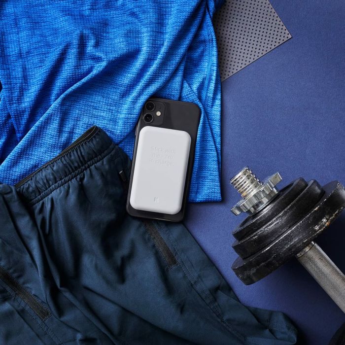 Power Bank avec chargeur sans fil Kreafunk Blanc 5000 mAh 1