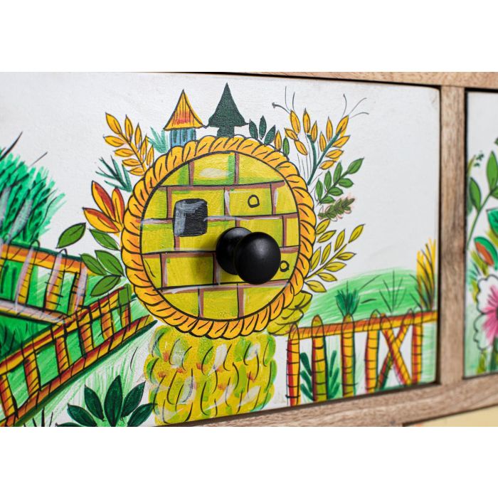 GINER Y COLOMER Commode en bois de manguier de style ethnique et artisanal, multicolore, dimensions 120x40x90 cm 4 GINER Y COLOMER Commode en bois de manguier de style ethnique et artisanal, multicolore, dimensions 120x40x90 cm 4