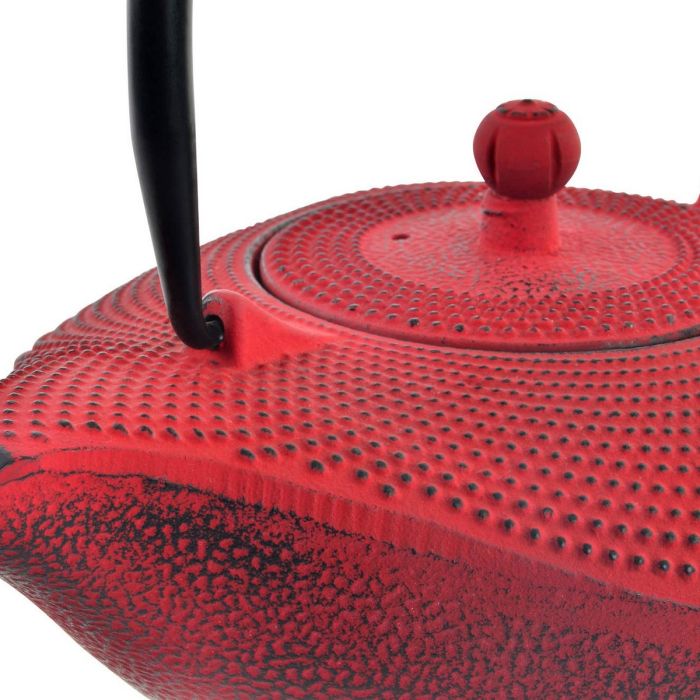 Théière DKD Home Decor Rouge Noir Fonte (1000 ml) (2 Unités) 1