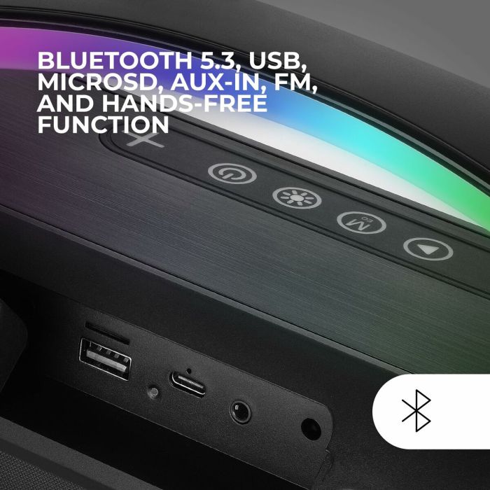 Haut-parleurs bluetooth portables Mars Gaming MSPULSE Noir 4 W 50 W 4