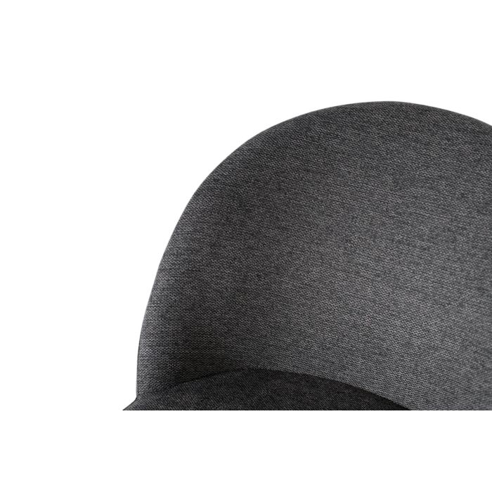 Tabouret de Bar GINER Y COLOMER Tapiza2 - Lot de 2 Tabourets Gris avec Assise Acolchada, Pieds en Acier Tubulaire Noir, Dimensions: Assise 48x43 cm, Dos 35x50 cm 5